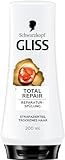 Gliss Spülung Total Repair (200 ml), Haarspülung repariert trockenes, strapaziertes Haar, Pflegespülung für bis zu 90% weniger Haarbruch