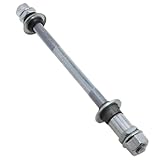 Meuey Lyot Fahrradachse, 180 mm, Multi-Speed-Hinterachse, M10, Silber, 26 TPI, Nabe, konische Kontermutter-Unterlegscheiben, 1 Stück (M10)