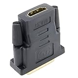 SeKi HDMI Adapter; HDMI A Buchse auf DVI-D (24+1) Stecker; Bidirektionaler DVI-Stecker auf HDMI-Buchse; vergoldete Kontakte - Schwarz