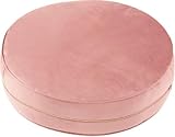 Schwar Textilien ® | Bodenkissen | Samt-Optik | 57cm Durchmesser (Altrosa)