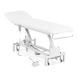 Physa Lille White Massageliege weiß 200 kg Räder Fußpedal Massagebank Therapieliege