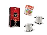 Trung Nguyen Gourmet Blend Kaffee Gemahlen + Filter + Kondensmilch - Vietnamesische Kaffee Set - OG ASIA Kaffee Pack - 2x Filter + 500g + 397g