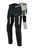 Texpeed Motorradhose Mit Protektoren Herren - Textil Wasserdicht Motorroller Motorrad Bikerin Mit Schutz Rüstung (EN 1621-1) - Sommer/Winter Schwarz - XL