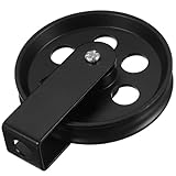 BETOOKY Wandhalterung Lampen Umlenkrolle aus Metall Schwarze Aufhängung mit Starker Tragfähigkeit 70mm Pendelleuchten Riemenscheibe für Lampendraht