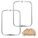 2 PCS Taschenrahmen Aluminium 25×9,5 cm, U-förmige Taschenbügel Metallrahmen mit robustem Kiss-Lock Verschluss für DIY Geldbörsen, Handtaschen, Clutches, Nähzubehör, ideal für Taschenherstellung