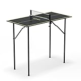 JOOLA Tischtennisplatte Mini - Indoor Tischtennistisch, Freizeittisch Inklusive Tischtennisnetz, Dark-Grey