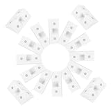 Zerodeko 50 Sätze Teiliges Weißes Kunststoff Abnehmbarem Verstärktem für Möbel Rechteckige Regalwinkel mit Abdeckung Schwere Vielseitig für Schränke Bücherregale und Trennwände