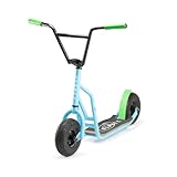 Osprey Misfit Hybrid Scooter, Big Wheel Scooter für Erwachsene und Teens All Terrain Off Road Kickscooter mit Luftreifen, Blau