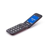 Panasonic KX-TU400EXR Einfach zu bedienendes Klapphandy für Senioren, SOS-Notruftaste, Seniorenhandy ohne vertag, Prioritätsanruf, stoßfest, große Tasten, Kamera, Taschenlampe, Bluetooth, Rot