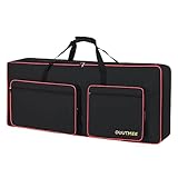 OUUTMEE Keyboard gigbag Keyboard-Tasche für 61Noten, für E-Klaviere, 600D Oxford-Stoff mit 10 mm Startseite, Gigbag (schwarz) Stoßfest, wasserdicht, Vier Eckenschutz