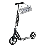 Hudora Roller für Erwachsene – Klappbarer Erwachsenen-Roller, höhenverstellbar, HUDORA BigWheel 205 Scooter - Stabiler Aluminium-Roller