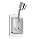 Duschkopfhalterung ohne Bohren, Verstellbare Handbrause Halterung mit Silikon-Adapter, Wandmontage, starker Kleber, Duschkopfhalter für Bad, Duschkopf Halterung, Shower Head Holder