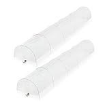 Relaxdays Folientunnel, 2er Set, 3,7 m Länge, PVC Gewächshausfolie, Frühbeet, Aufzucht, Pflanzentunnel, transparent