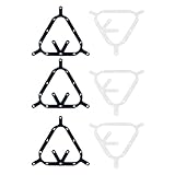 MonoSora Billard-Dreieck-Aufkleber, Positionierungswerkzeug für 8-Ball, 9-Ball und 10-Ball, 6er-Pack (3 schwarz, 3 weiß)