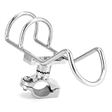 QWORK® 360° Drehbar Angelrutenhalter aus Edelstahl 316 - Klemmung auf 25 mm Schienen - für Boote, Fischerboot, Kajak