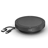 Jabra Speak2 40 tragbare Freisprecheinrichtung, 4 Mikrofone mit Geräuschunterdrückung, 50-mm-Konferenzlautsprecher, Breitband-Audio und USB-A/USB-C-Anschlüsse, zertifiziert für Zoom und Google Meet,