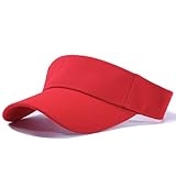 Tiakay Unisex Visoren Cap Schirmmütze für Tennis & Golf – Leichte Sonnenblende mit UV-Schutz, Ideal für Damen und Herren im Sommer (Rot)