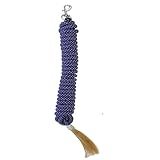 JF-Reitsport Bodenarbeitsseil mit Snapkarabiner, 6,90 m Länge, 15 mm Durchmesser, 7 Farben, für Pferdeausbildung (hell Lila)