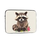 Laptophülle, 17 Zoll (43,2 cm), klein, Waschbär, Computertasche, wasserabweisend, kompatibel für Männer und Frauen