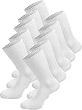 normani 10 Paar Socken aus 100% Baumwolle - Arbeitssocken Baumwollsocken Arbeitsstrümpfe ohne Gummidruck für Damen und Herren Farbe Weiß Größe 39/42