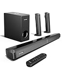 ULTIMEA 4.1ch Soundbar mit Dolby Atmos, Soundbar für TV Geräte mit Subwoofer, teilbare 2-in-1 Soundbar für Fernseher, Bluetooth 5.3, verstellbarem Bass, 3 EQ-Modi, HDMI eARC, Apollo S60 Serie