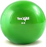Yes4All J1RU Toning Ball Weich gewichtet, 1.8 kg Grün einzeln Krafttraining Gewichte & Zubehör Medizinbälle für Pilates, Yoga, Fitness