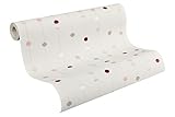 A.S. Création Life 3 Vliestapete mit Punkten und Linien 0,53 x 10,05 m – Creme, Rosa, Rot – Wandtapete mit Punktemotiv Tapete Made in Germany – 208514