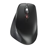 CHERRY STREAM MOUSE COMFORT, Kabellose Ergonomische Maus mit Gummierter Daumenauflage, Speziell für Rechtshänder, 2,4 GHz Funk, 6 Flüsterleise Tasten, Schwarz