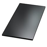 AUPROTEC Tischplatte 19mm schwarz 1600 x 600 mm Holzplatte melaminharzbeschichtet Spanplatte mit Umleimer ABS Kante Auswahl: 160 x 60 cm