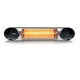 Veito Blade Mini Design infrarot Heizstrahler 1200 Watt Elektrisch, 4 Heizstufen mit Fernbedienung, IP55, Babystrahler.
