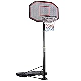 Yaheetech Basketballständer mit Rollen, 275-363 cm höhenverstellbar, Basketballkorb Wasser/Sand befüllbar, Basketballanlage fürs Innen-/Außenbereich