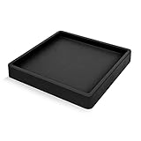 Prime Garden® CONCAVE Square/Round Platform Pflanzenroller Witterungsbeständig Untersetzer mit Rollen Transporthilfe für Pflanzen Blumenroller (45 x 45 cm, Anthrazit)