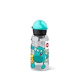 Emsa 518123 Kinder-Trinkflasche | 400 ml | Sicherheitsverschluss | Motiv: Kids Monster | BPA frei | Material: Trinkflasche aus Tritan (bruchfest und unbedenklich), 7 x 7 x 18 cm