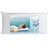 Mediflow Kühlendes Gel Memory Foam Wasserkissen - Verstellbares Kissen zur Linderung von Nackenschmerzen, Kissen für Seiten-, Rücken- und Bauchschläfer, kühlendes Bettkissen zum Schlafen (40 x 80 cm)