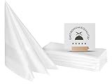 ZOLLNER 6er Set Mundservietten 100% Baumwolle, 40x40 cm, Weiß