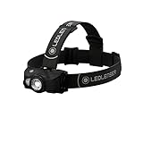 Ledlenser MH8 Outdoor Stirnlampe LED, Schwarz, aufladbar mit Akku, 600 Lumen, fokussierbar, Leuchtdauer bis 40h, Rot-/Grün-/Blaulicht, 2xAA Batteriebetrieb möglich, Transportsperre, Jagd, Angeln