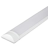 HOFTRONIC - 1er Pack LED Batten 120cm 40W Integrierte Röhrenlampe 3000K Warmweiß 4800lm Super Hell 30000h LED Langfeldleuchte 1200x74x25mm (LxBxH) Deckenleuchten garagenbeleuchtung