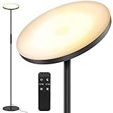 Torkase Stehlampe LED Dimmbar 25W 2000Lumen, Moderne Deckenfluter Stehleuchte mit 4 Farbtemperaturen, Fernbedienung & Touch-Steuerung, für Wohnzimmer Schlafzimmer Büro