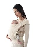 Ergobaby Babytrage für Neugeborene ab Geburt Extra Weich, Embrace Bauchtrage Baby-Tragetasche Ergonomisch, Cream, 1 Stück (1er Pack)