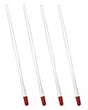 ONLYKXY Nagelhautschieber, 17 cm, rotes Gummi-Ende und Kunststoffgriff, 4 Stück