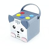 X4-TECH CatBox - Bluetooth Lautsprecher für Kinder - Kabellos mit Akku - Für Autofahrten und Kinderzimmer