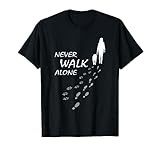 Hund - Never walk alone - Doglovers Hundeliebhaber Gassi T-Shirt