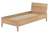 Erst-Holz Metallfreies Einzelbett aus Buchenholz 90x200 mit wählbaren Zubehör V-60.9-09, Ausstattung Rollrost inkl.