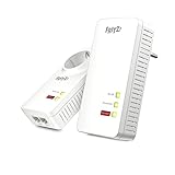 AVM FRITZ!Powerline 1260/1220 WLAN Set (WLAN-Access Point, ideal für Media-Streaming oder NAS-Anbindungen, 1.200 MBit/s, deutschsprachige Version)