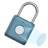 Fingerabdruck-Vorhängeschloss, Metall Keyless Thumbprint Smart-Lock, Biometrisches Hochsicherheitsschloss, Fingererkennung Smart Anti-Diebstahl Biometrisches Schloss, Wasserdichtes Vorhängeschloss für