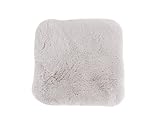 CB Home & Style Kunstfell Dekofell Teppich rosa grau Taupe Creme Sitzkissen Lammfellimitat Felloptik Verschiedene Größen (Grau, 38 x 38 cm)
