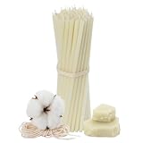 №140-20 Stk. Weiße Bienenwachskerzen-Kollektion: Traditionelle Stab- und Haushaltskerzen, Ritualkerzen sowie farbige Wachskerzen ein Set für Rituale L-16 cm Ø-5,0 mm, 30 Min Brenndauer