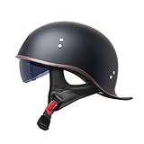 Mihauuke Motorradhelm Für Erwachsene - Geländesport Halbschalenhelm Mit Entenflosse | Unisex Motorrad-Zubehör Für Rennstrecke Geländefahrt Training Elektroroller