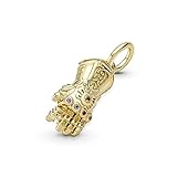 PANDORA Marvel The Avengers Infinity Handschuh Charm-Anhänger aus der Marvel x Kollektion in 14 Karat Vergoldeter Metalllegierung mit Kristallen, 760661C01