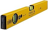 STABILA Wasserwaage Type 70, 40 cm, leichtes Alu-Profil, 1 Horizontal-Libelle, 1 Vertikal-Libelle, Made in Germany, Gelb, Mit Tasche